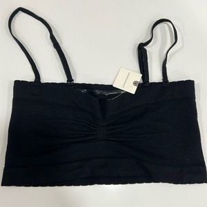 Anthropology black bando with straps. NWT